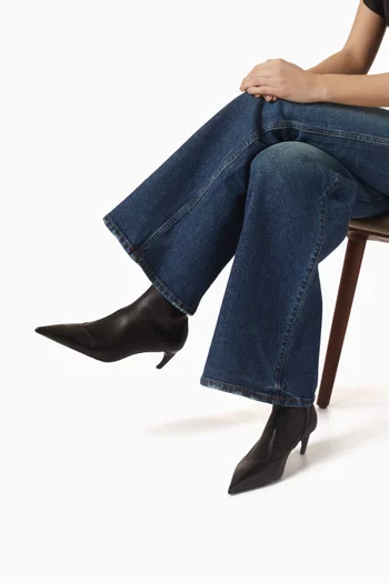Valerie Mid-calf 55 Boots in Stretch Leather
