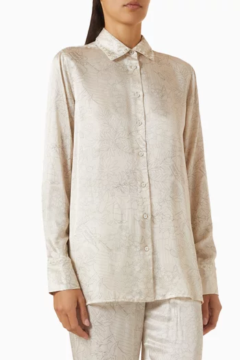 Maira Pyjama Shirt in Satin