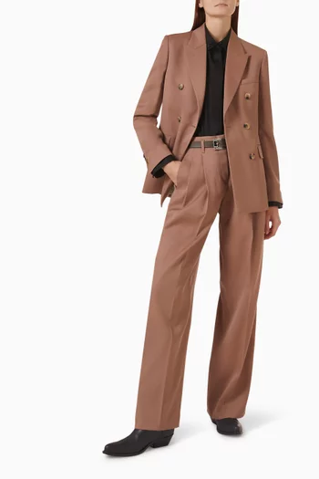 Flavia Wide-leg Pants in Gabardine