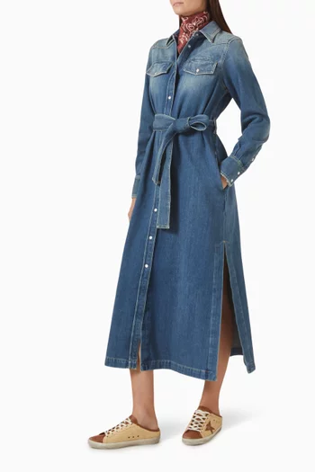Dana Shirt Dress in Denim