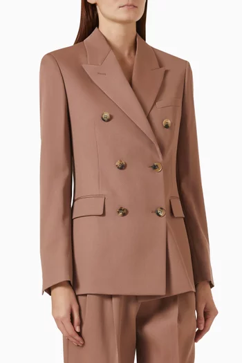 Diva Double-breasted Blazer in Gabardine
