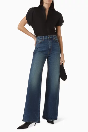 Dane Wide-leg Jeans in Stretch-denim