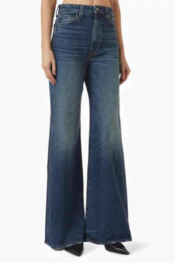 Dane Wide-leg Jeans in Stretch-denim