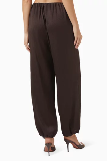 Mid-rise Pants in Plissé