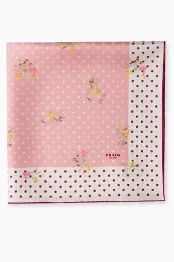 Polka Dot Scarf in Silk Twill