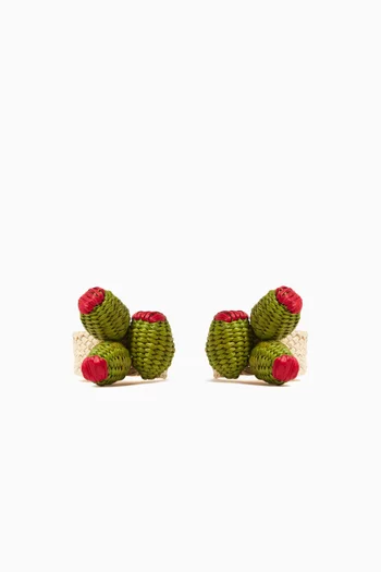 Green Olives Napkin Rings, Set of 2