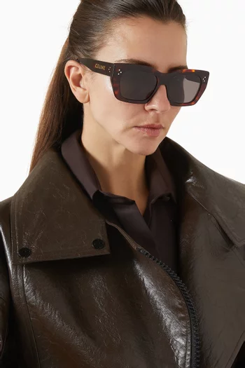 3 Dots HD Square Sunglasses in Acetate