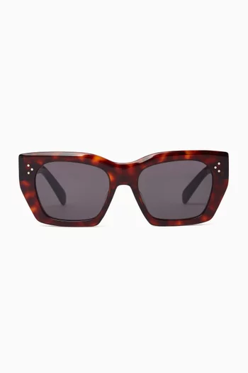 3 Dots HD Square Sunglasses in Acetate