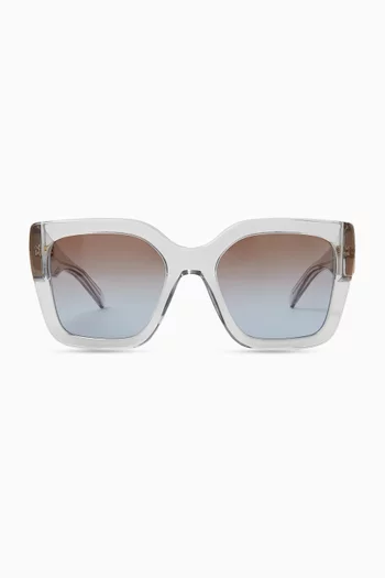 Bold Square Frame Sunglasses in Acetate