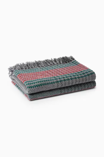 Web Jacquard Blanket in Cashmere