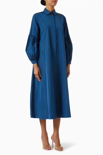 Baruffa Belted Shirt Dress in Taffeta