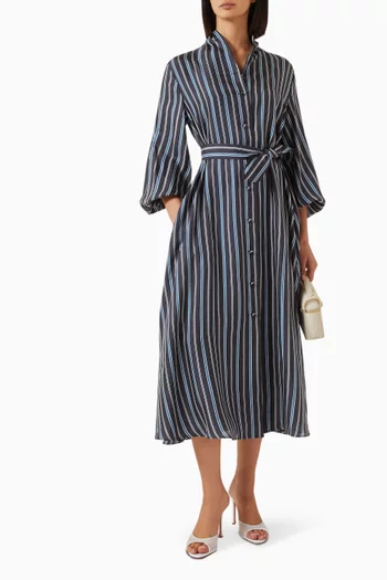 Mxmtauro Midi Dress in Silk Twill