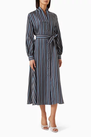 Mxmtauro Midi Dress in Silk Twill