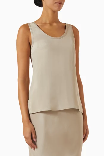 Pavido Sleeveless Top in Silk