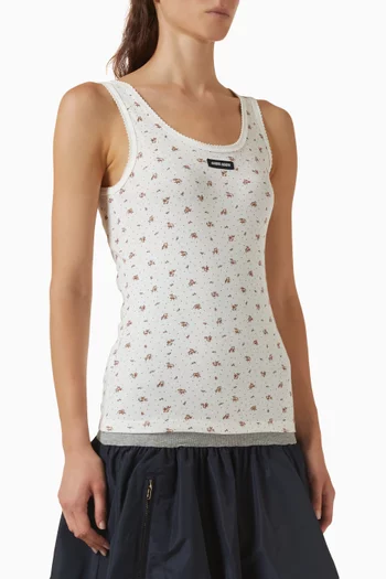 Logo Tank Top in Ribbed-jersey