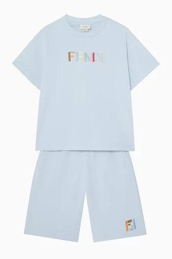 Logo Embroidered T-shirt in Cotton