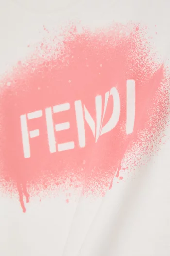 Spray-print Logo T-shirt in Cotton