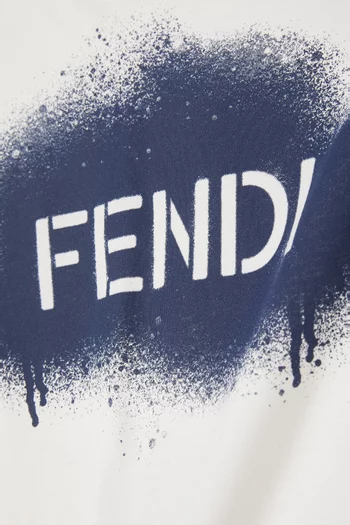 Spray-print Logo T-shirt in Cotton