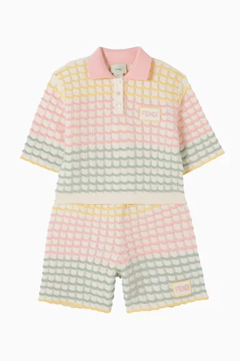 Wave Polo Shirt in Cotton-knit