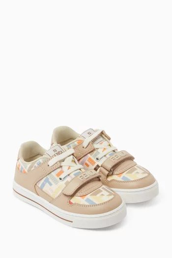Logo Velcro Sneakers in Canvas
