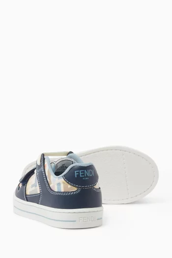 Logo Velcro Sneakers in Canvas