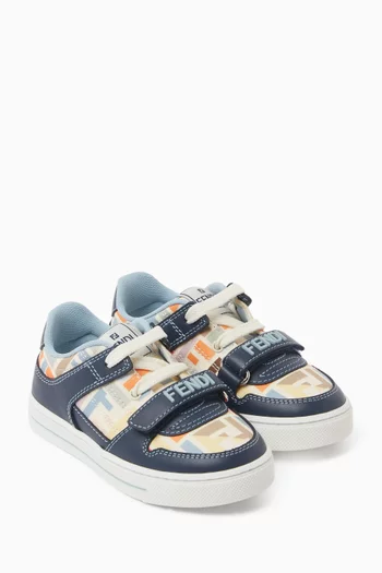 Logo Velcro Sneakers in Canvas