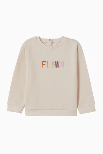 Logo-embroidered Sweatshirt in Cotton-fleece