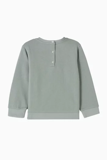Logo-embroidered Sweatshirt in Cotton-fleece