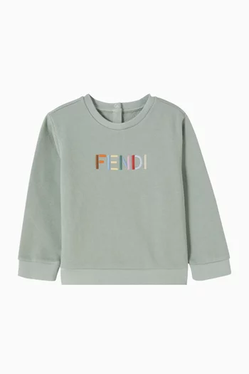 Logo-embroidered Sweatshirt in Cotton-fleece