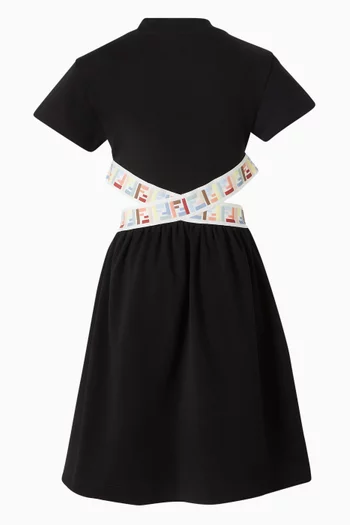 Cut-out Dress in Cotton