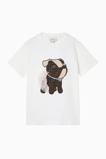 FF-print T-shirt in Cotton