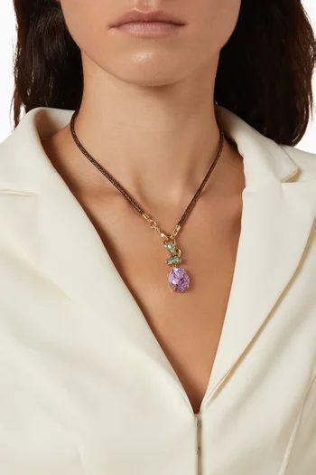 Le Petite Crystal Granita Cord Necklace