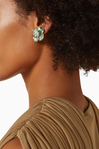 Crystal Cluster Clip-on Earrings