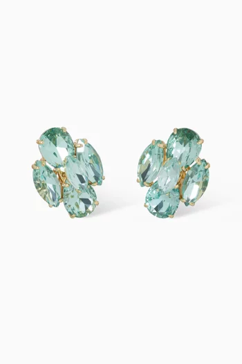 Crystal Cluster Clip-on Earrings