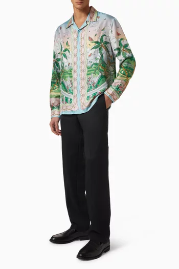 x Ladurée Cuban Shirt in Silk