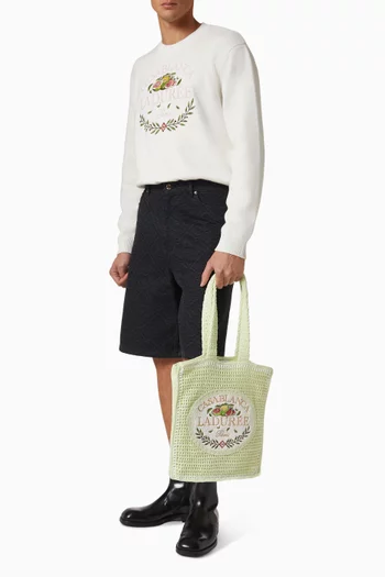 x Ladurée Tote Bag in Crochet