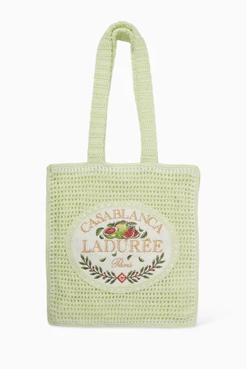 x Ladurée Tote Bag in Crochet