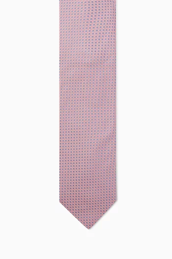 Micro Woven Tie in Silk