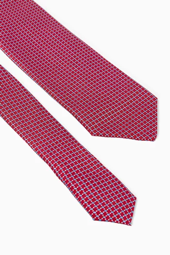 Micro Woven Tie in Silk