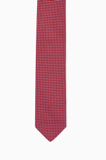 Micro Woven Tie in Silk