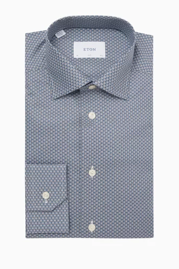 Geometric Print Shirt in Signature Twill