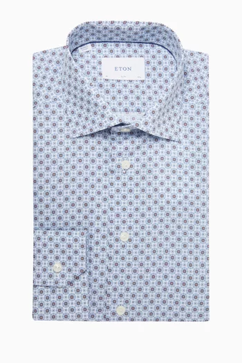 Geometric Print Shirt in Signature Twill