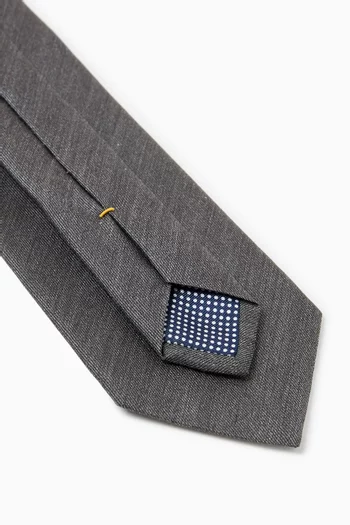 Woven Tie in Shantung Silk