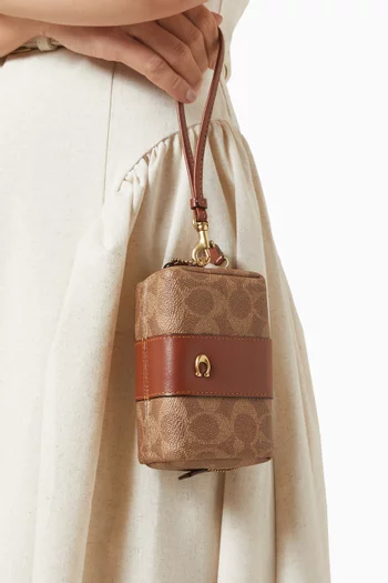 Mini Essential Cosmetic Pouch in Coated-canvas