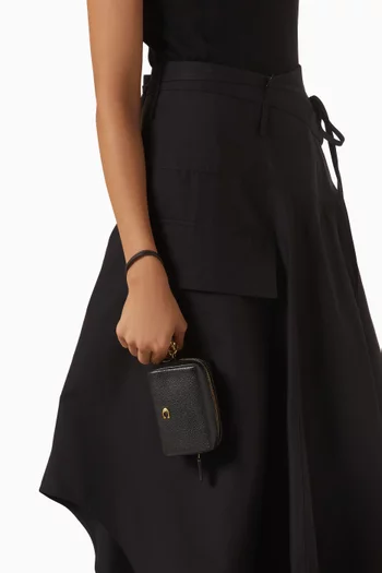 Mini Essential Cosmetic Pouch in Pebbled Leather