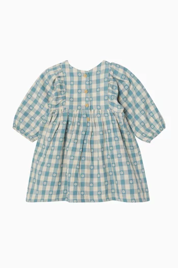 Gingham Gathered Dress
