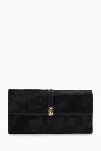 Simone Clutch Bag in Pony-effect Leather
