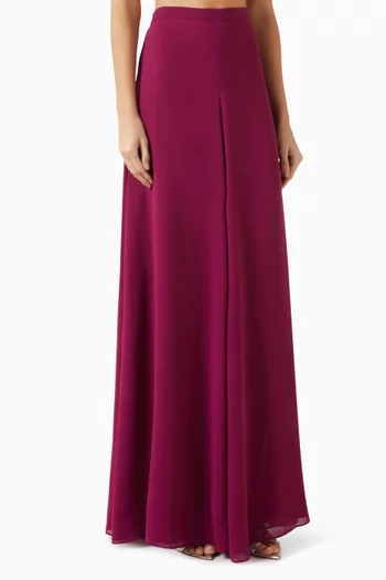 Wide-leg Pants in Georgette