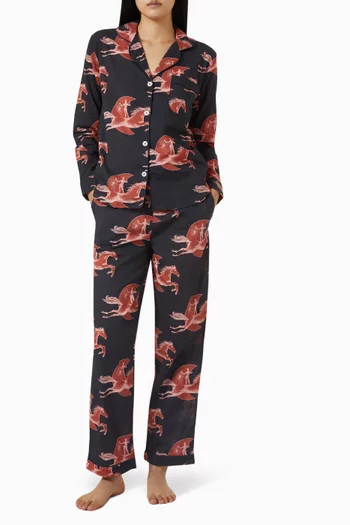 Moon Leap Long Pyjama Set in Organic-cotton
