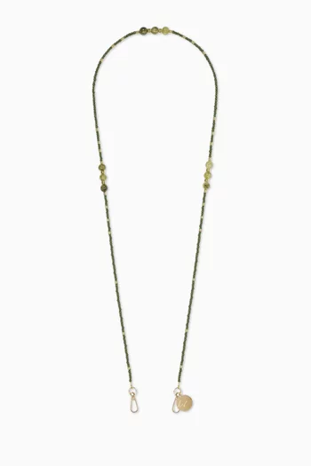 سلسلة هاتف ايريس طويلة بخرز زجاجي، 120 سم